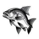 fishing memory tattoo design idea