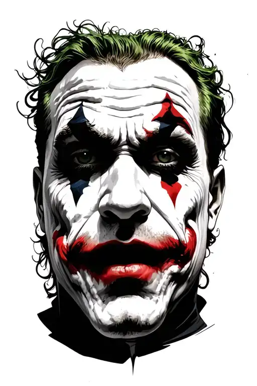 joker heath ledger tattoo design idea