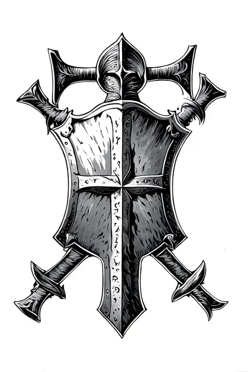 Knights Templar Shield with Galatians 6: 8 tattoo design idea