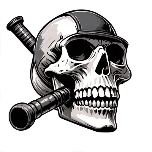 skull pipefitter tattoo design idea
