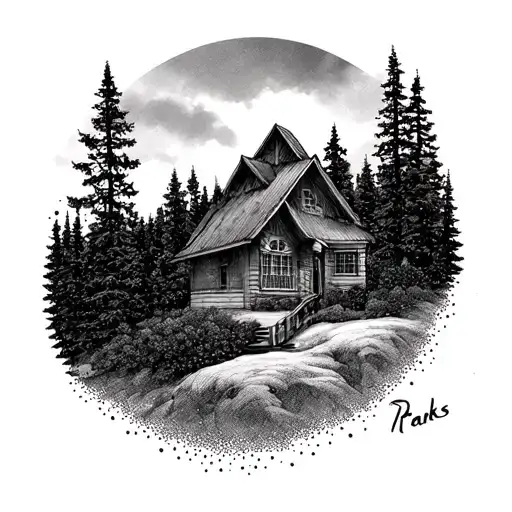 Twin Peaks tattoo design idea