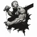 hard times create strong men tattoo design idea