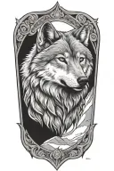 wolf tattoo design idea