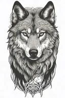 wolf tattoo design idea