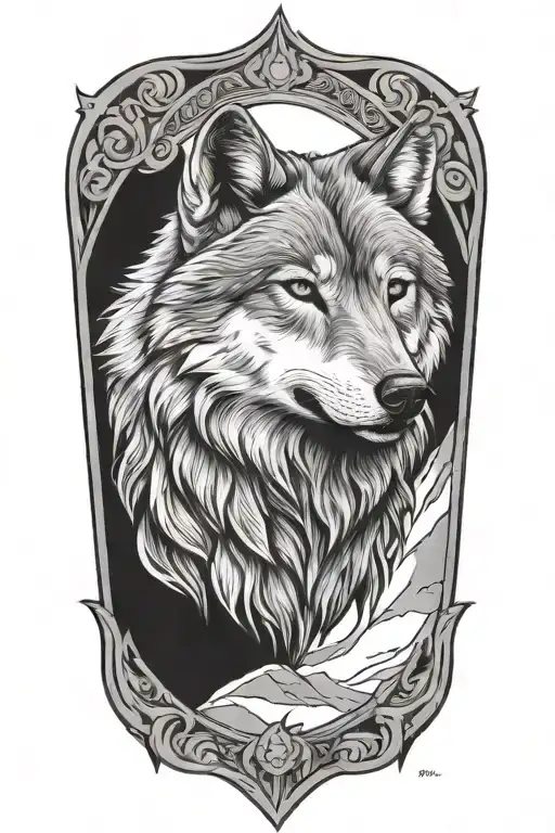 wolf tattoo design idea
