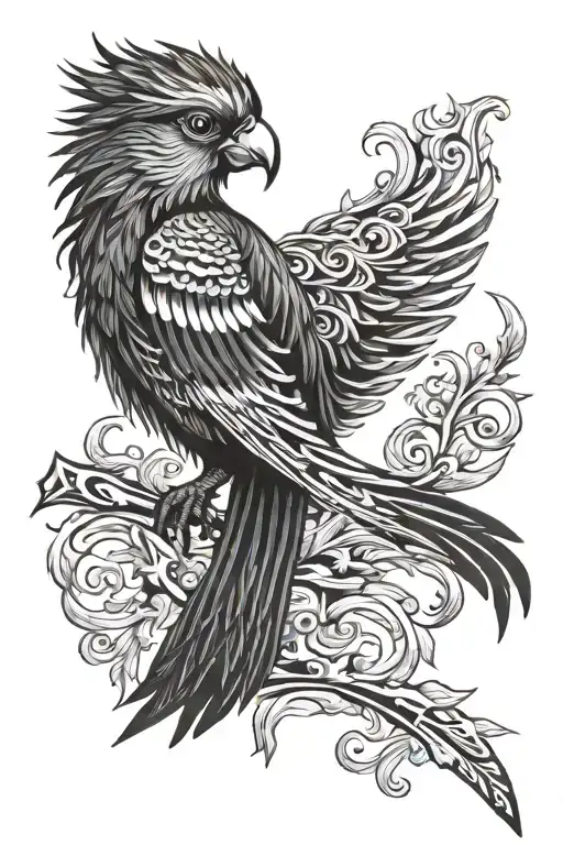 quetzal tattoo design idea