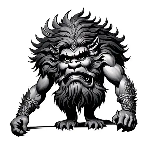 Narasimha tattoo design idea