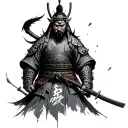 Chinese Warrior tattoo design idea