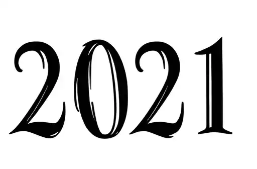 "2021" tattoo design idea