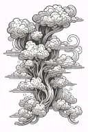 Filler Clouds and Smoke tattoo design idea