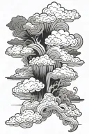 Filler Clouds and Smoke tattoo design idea