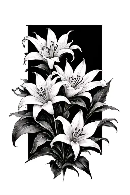 spider lilies tattoo design idea