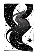 Lyra Constellation Background: Start tattoo design idea