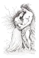 Orpheus and eurydice tattoo design idea