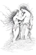 Orpheus and eurydice tattoo design idea