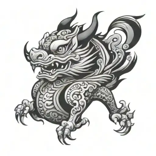Pixiu tattoo design idea