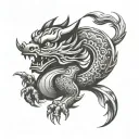 Pixiu tattoo design idea