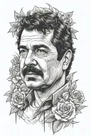 Tattoo Concept:	•	Placement: Outer forearm.	•	Subjects:	1.	El Chapo and Pablo Escobar:	•	Portrait-style, each on op tattoo design idea