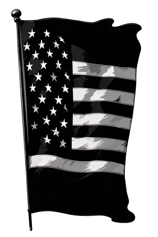 betsy ross flag tattoo design idea