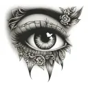 Gypsy queen eye diamond tattoo design idea