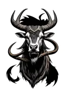 viking history inspired tattoo and zodiac sign taurus intertwined tattoo design idea