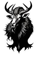 viking history inspired tattoo and zodiac sign taurus intertwined tattoo design idea