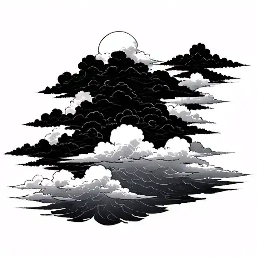 Clouds Japanese tattoo design idea