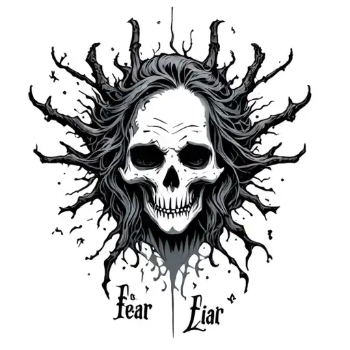 "fear is a liar" tattoo design idea