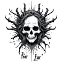 "fear is a liar" tattoo design idea