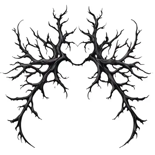 Smooth, branching lines like soft energy veins. Organic and calm, no shading, natural anatomical flow. tattoo design idea