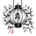 lantern jap patterns tattoo design idea