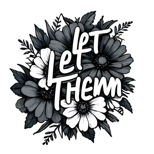 "Let Them" cosmos flowers tattoo design idea