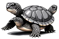 EASY DRAW TURTLE tattoo design idea