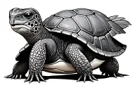 EASY DRAW TURTLE tattoo design idea