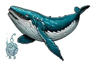 Humpback Whale tattoo design idea