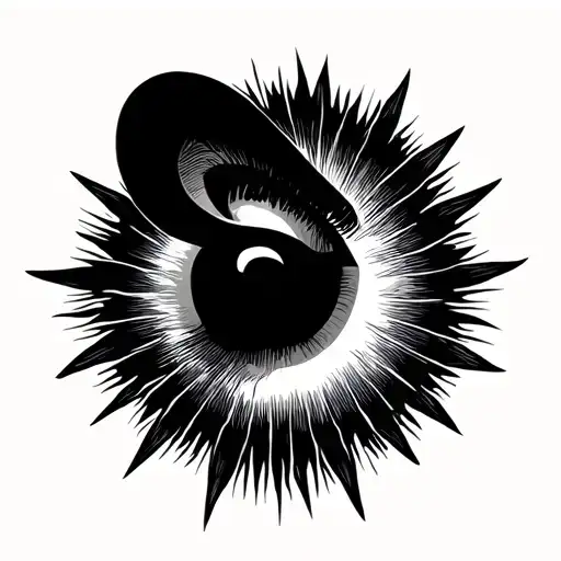 Tanjiro earring, with all breaths divided into the sun's rays of the earring tattoo design idea