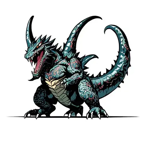 kaiju n8 manga dark visual tattoo design idea