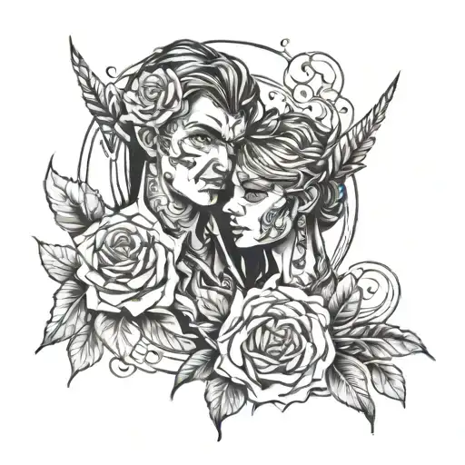 brother and sister tattoo tattoo design idea