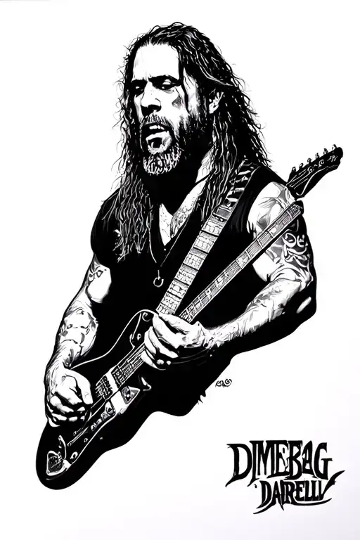 dimebag Darrell tattoo design idea