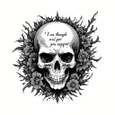 Even though I walk through the valley of the shadow of death, I will fear no evil, for you are my support. tattoo design idea