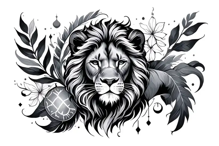 zodiac Leo and cancer combine tattoo design idea