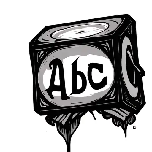 Abc Blocks tattoo design idea