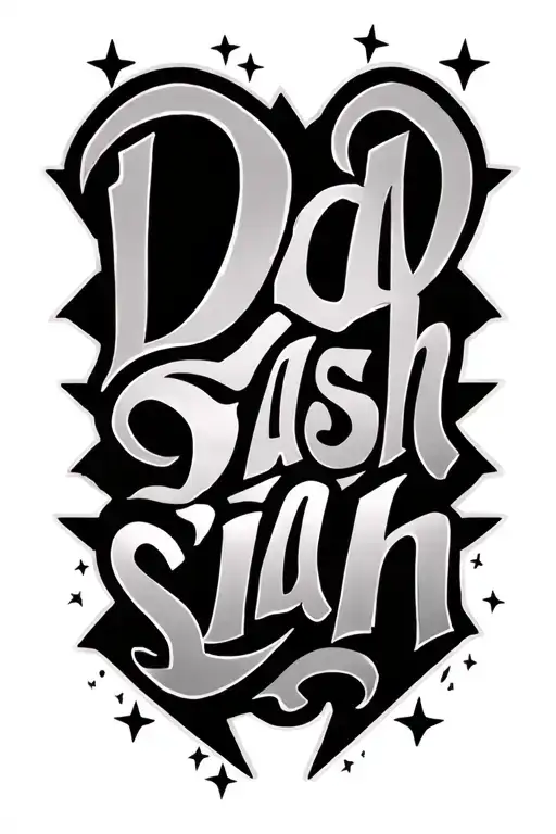 "Dashiah" stars scattered tattoo design idea