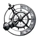 sextant navigation tattoo design idea