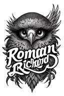 "Roman Richard " hawk eye tattoo design idea