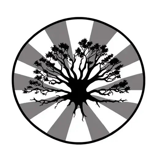tree of life tattoo design featuring Arizona state flag as background  tattoo design idea