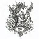 name minerva tattoo design idea