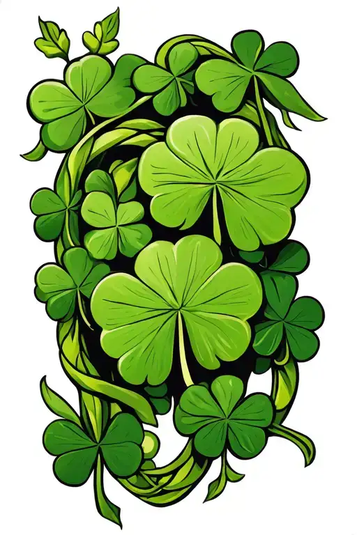 vines with shamrocks woven into a celtic tattoo design idea