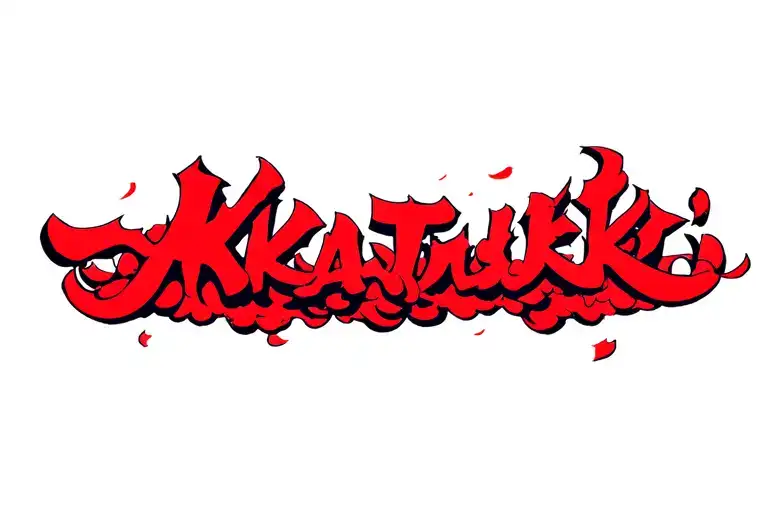 akatsuki red clouds tattoo design idea