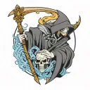 anime minato grim reaper tattoo design idea